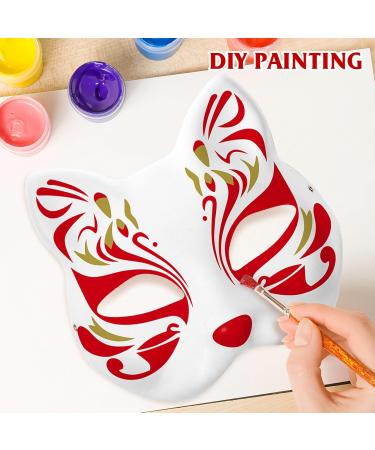 Homoyoyo Cat Masks Set - 10 Unpainted DIY Masquerade Masks for Halloween Cosplay & Costume Parties - Buy Online on GoSupps.com