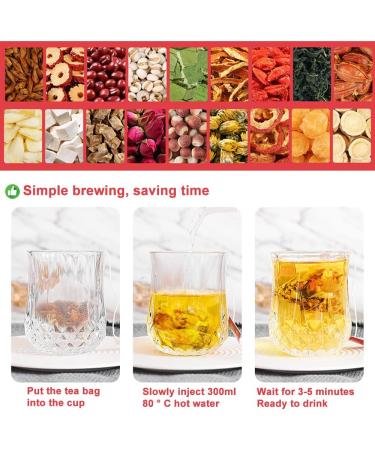 100% Natural Eighteen Flavors Goddess Tea Bag 250g/8.81oz (5g*50bags) orge noyau d' meraude Goji pissenlit gard nia aub pine longeye r glisse rose th naturel base de plantes - Buy Online on GoSupps.com