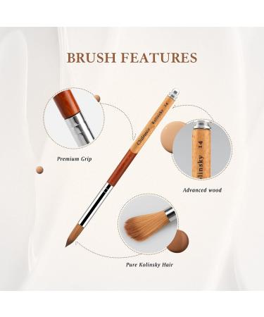 Premium #20 Sable Kolinsky Acrylic Nail Brush - Perfect for Nail Art & Manicure Tools | Zobelhaar Wooden Nail Polish Brush - Buy Online on GoSupps.com