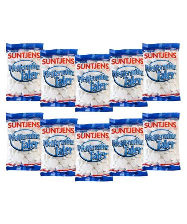 10 x Suntjens Pfefferminztaler - pastilles with peppermint flavour 310 g bag each