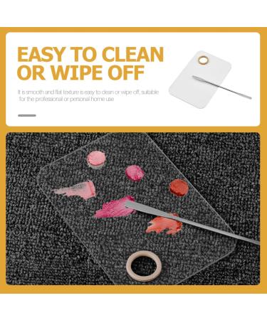 Lurrose 2 Sets Beauty Palette Kit - Makeup Plate & Nail Color Mixing Tool - Acrylic Spatula for Makeup Artists & Manicurists | International Shipping Available - Buy Online on GoSupps.com