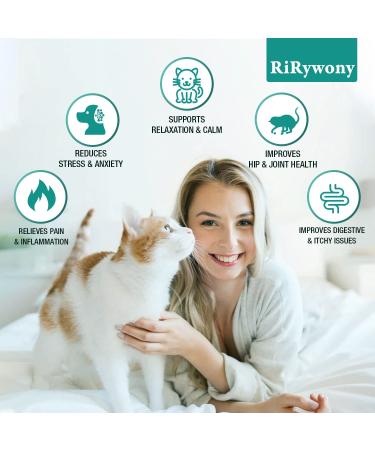 Rirywony High Potency Organic Hemp Oil for Dogs and Cats - Joint, Hip, and Skin Health Support - Omega 3-6-9, Vitamins - Vegan, Made in USA - 2-Pack - Buy Online on GoSupps.com