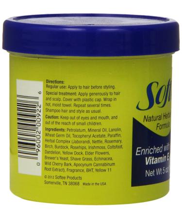 Softee Hair Food with Vitamin E 5 oz - Nourishing Hair Treatment - Buy Online on GoSupps.com