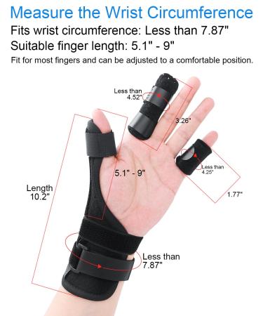 Thumb Spica Splint - Adjustable Thumb & Wrist Brace for Arthritis Sprains & Injuries - Support for Left & Right Hands - Buy Online on GoSupps.com