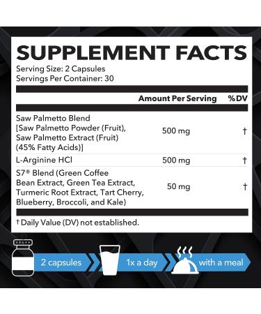HAVASU Saw Palmetto & L-Arginine for Men - 60 Capsules - Buy Online on GoSupps.com