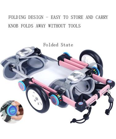 Foldable Dog Wheelchair Adjustable Pet/Doggie Wheelchair for Back Legs Small and Medium Pet Rehabilitation Walker for Recover Mobility Protects Chest and Limbs X-Small - Buy Online on GoSupps.com