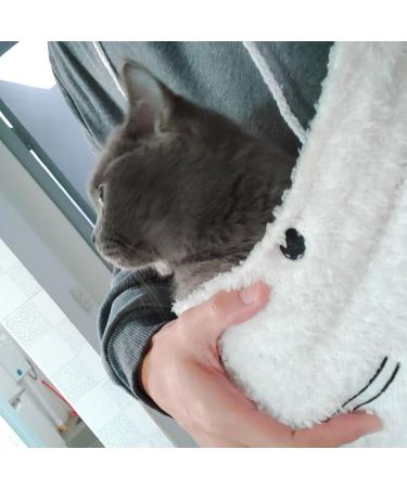 Women Cute Cat Ear Hoodies Pet Carrier Sweatershirt Puppy Kitten Pouch Jumper Long Sleeve Pullover Tops XL White - Buy Online on GoSupps.com