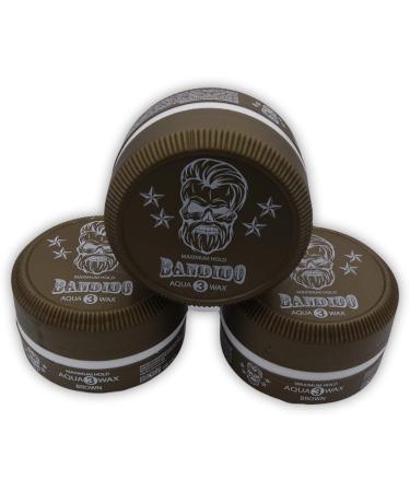 Bandido Aqua Hair Wax Nr.1-8 Pack of 3 pots of hair styling wax for men 150 ml