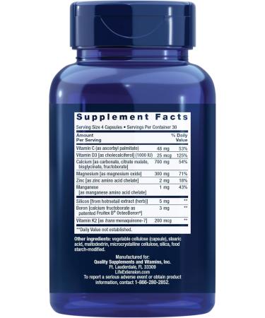 Buy Life Extension Bone Restore with Vitamin K2 - 120 Capsules for Stronger Bones - Buy Online on GoSupps.com