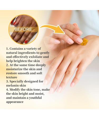 Turmeric Brightening Body Scrub for Dark Inner Thighs, Bikini Area & Underarms - Sea Salt Exfoliation for Hyperpigmentation Treatment & Dark Spots (1PC) - Buy Online on GoSupps.com