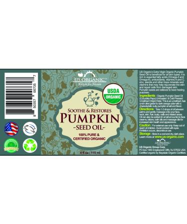 US Organic Seed Oil - Pumpkin  - 4 Fl Oz. - Buy Online on GoSupps.com