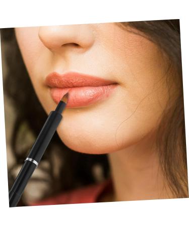 Housoutil round portable women makeup tools make up lip gloss lip gloss brush lipstick applicator wands Tricolor artificial fiber smudge stick applicator lip Concealer lips - Buy Online on GoSupps.com