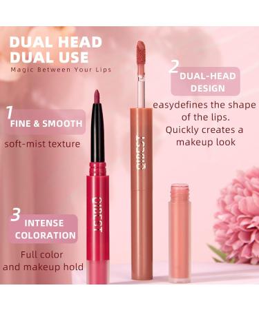 Lip Gloss Lipstick & Lip Liner Set | Long Lasting Formula | Vegan & Cruelty Free | Precise & Define | (02#) - Buy Online on GoSupps.com