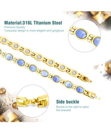 Jeroot Titanstahl Magnetic Band for Women - Adjustable 3500 Gauss Magnetic Wrist Bracelet with Tools - Stylish Purple Jewelry - Buy Online on GoSupps.com