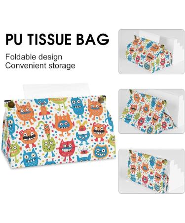 Tissue Box Cover Tissue Box Holder Cartoon Monster Pattern Print Tissue Holder Travel Tissue Packs Facial Paper Holder Decorative Holder - Buy Online on GoSupps.com