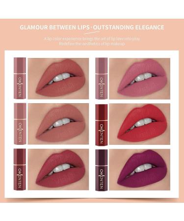 OKENTEN 6 Colors Matte Lipstick Set - Waterproof & Long-Lasting Nude Lipsticks - Moisturizing Makeup Gift Set - Labiales Matte Larga Duracion 26 02 - Buy Online on GoSupps.com