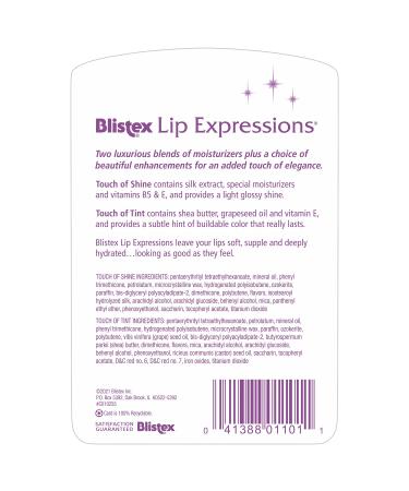 Blistex Lip Expressions Moisturizer with Shine & Tint - 2 Sticks (0.13 oz Each) - Buy Online on GoSupps.com