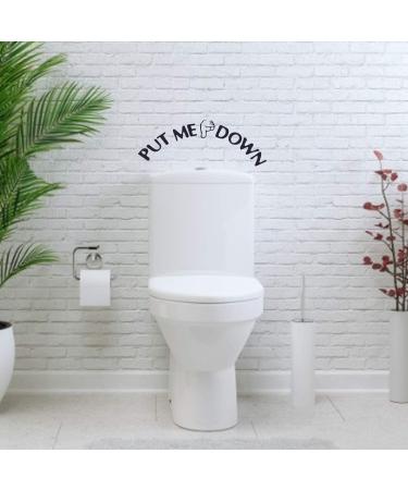 AUEAR Funny Bathroom Toilet Seat Sticker Decal - DIY Reminder Decoration (4 Pack) - Buy Online on GoSupps.com