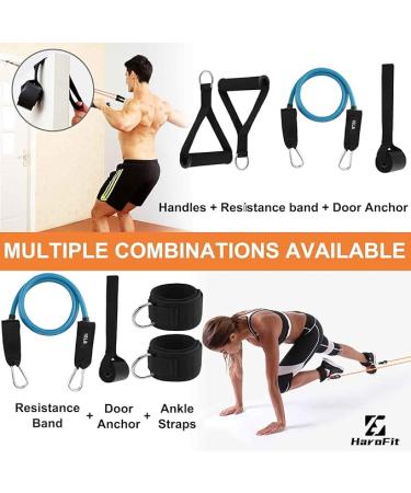 HaroFit Fabric Resistance Bands Set - 15LB Exercise Bands  Figure 8 Fitness Bands  Door Anchor  Handles  Ankle Straps  Core Sliders - Set of 13 for Home Workout - Buy Online on GoSupps.com