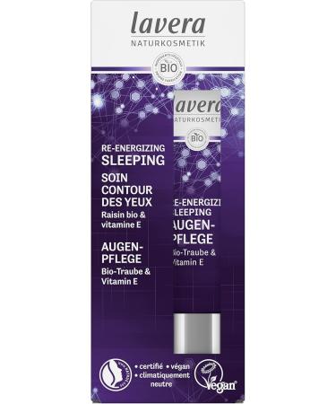 Lavera Re-Energizing Sleeping Eye Contour 15ml - Revitalize with Natural Vitamin E & Bio-Grape - Vegan Natural Cosmetics for Bright Youthful Eyes - Buy Online on GoSupps.com