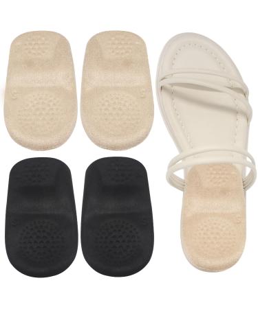 Skyfoot Heel Cups Cushion for Heel Pain Heel Spurs Gel Heel Pads Inserts for Achilles Tendinitis Plantar Fasciitis Arch Support Shoe Inserts for Flat Feet Women and Men - Two Pairs (Large)
