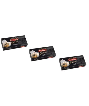Delaviuda - The package contains 3 Turron Duro - hard almondougat with whole almonds - High quality - 200gr (no gluten) - Spanish nougat / Spanish Turron