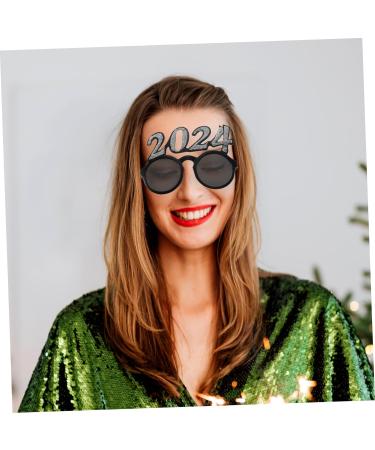 HOMSFOU 4pcs 2024 Photobooth Props Funny New Year Photo Funny Photo Props Happy New Year Glasses 2024 Camera 2024 Modeling Eye Wear Soft Toy Dog Guinea Pig Ball New Year's Eve Pc Frame - Buy Online on GoSupps.com