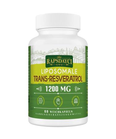 1200mg Liposomal Trans-Reseratrol resveratrol high-dose pure formula with 98% trans-reserative from the Japanese perennial knotle better recording 60 capsules 60 pieces (1 Pack) - Buy Online on GoSupps.com