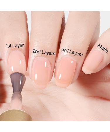 AILLSA Nude Gel Polish - Light Rose Pink Skin Color Sheer Nail Polish 15ml - Buy Online on GoSupps.com