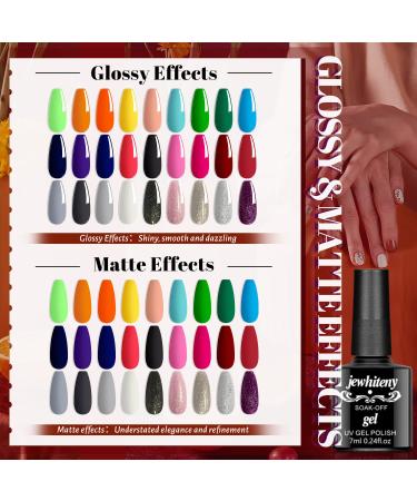 JEWHITENY 30PCS Gel Nail Polish Kit - 27 Colors Set for Manicure & Nail Art - Soak Off Gel Polish for Salon/Home Starter Kit - Buy Online on GoSupps.com