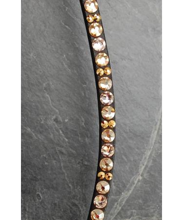 Gl cksHucke 'Goldliebe' Curved Narrow Browband for Shetland Ponies - Gold with Rhinestones - Buy Online on GoSupps.com