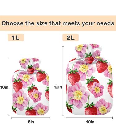 NAANLE Cherry Blossom Heat Bottle - 2L Transparent Hot Water Bottle for Pain Relief & Warmth | Ideal for Back Hands and Feet - Buy Online on GoSupps.com