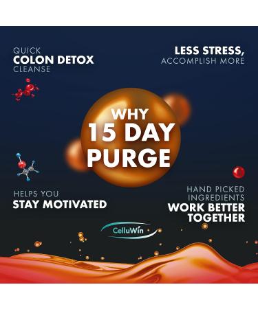 15-Day Purge Natural Colon Cleanse Detox Pills for Bloating & Constipation - 30 Capsules - Buy Online on GoSupps.com