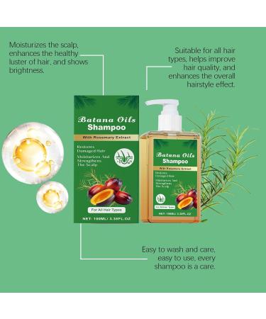 Shampooing huile Qguojie Batana avec extrait de romarin - Traitement de perte de cheveux naturels r pare les frisottis et les cheveux endommag s pour les plus pais et plus forts (4) - Buy Online on GoSupps.com