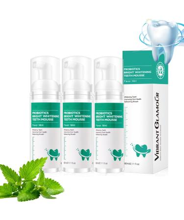 Lenaro Mousse - Lenaro Herbal Brightening Oral Repair Mousse Lenaro Probiotics Bright Whitening Teeth Mousse lenaro Gum Repair Treatment Oral Repair for Refreshing Breath Deep Cleaning (3pcs)