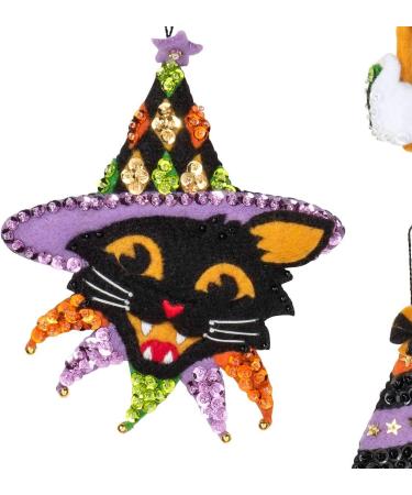 Bucilla 89276E Vintage Halloween Felt Ornament Kit - Set of 6 - Buy Online on GoSupps.com
