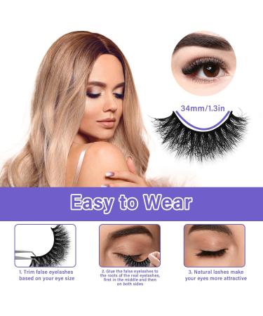 7 Pairs Lashes Set False Eyelashes 20mm Cat Eye Lashes Thick Volume Fake Eyelashes Natural Fluffy Wispy Lashes D Curl False Lashes Volume Faux Fake Lashes Dramatic Fox Eye Natural Eyelashes Extensions - Buy Online on GoSupps.com