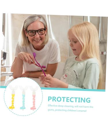 Beaupretty 12 StK Children's Toothbrushes - U-Type Silicone Dental Cleaners for Kids | Safe & Fun Caricature Design - Buy Online on GoSupps.com