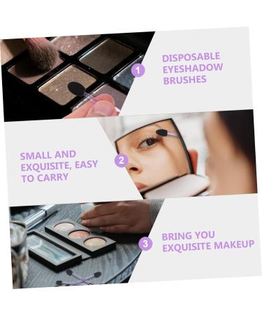 Didiseaon 100pcs Eye Shadow Stick Eyeshadow Stick Dual Side Eyeshadow Brush Silicone Woman Makeup Tools Sponge 7.5x0.5cm Black - Buy Online on GoSupps.com