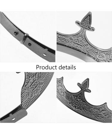 Bridal Baroque King Crown Metal Vintage Black Crown Men Headband Male Crown Stage Performance Crown Decorative Headdress for Cosplay Decorative Crown - Buy Online on GoSupps.com