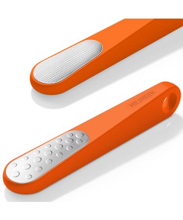 Mr. Green Double -sided footfish corneal remover for dead skin Professional pedicure tools Hornhauthaber heel file (orange)