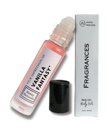Vanilla Perfume Samples for Women - Vanilla Body Oil Fragrance for Skin Roll On Mini Perfume Sampler Travel Size 10 ml 1/3 oz (Vanilla Fantasy)