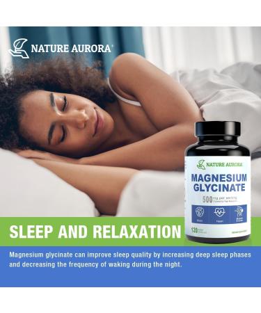 Magnesium Glycinate 500mg Capsules - Chelated High Absorption Magnesium Bisglycinate Supplement for Sleep Muscle & Heart Support for Women & Men - Pure Gluten-Free Non-GMO 120ct - Buy Online on GoSupps.com