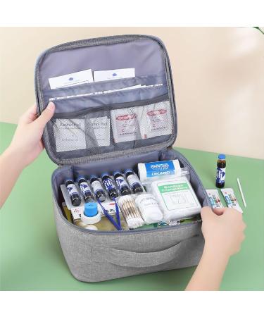 5-Pack Waterproof Medication Bags - Large Capacity Emergency Medicine Storage for Travel & Home - First Aid Pocket Gray - Buy Online on GoSupps.com