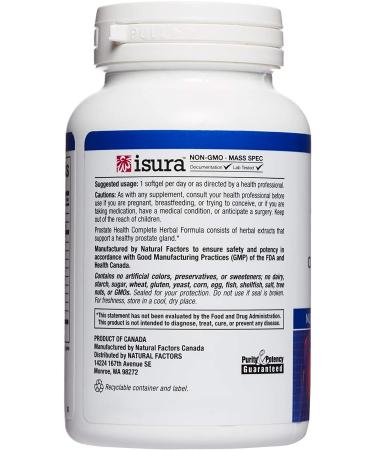 Natural Factors Prostate Health Herbal Formula - 60 Softgels for Optimal Wellness - Buy Online on GoSupps.com