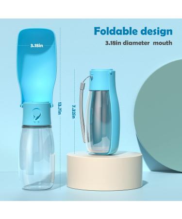 Peteast 550ml Foldable Dog Drinking Bottle - BPA-Free Water Bottle for Dogs & Cats - Perfect for Hiking & Traveling (Azure Blue) - Buy Online on GoSupps.com