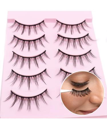 5 Pairs Black DIY False Eyelashes - Natural Stylish Makeup Extensions for Women | Best Eye Lashes & Adhesives - Buy Online on GoSupps.com