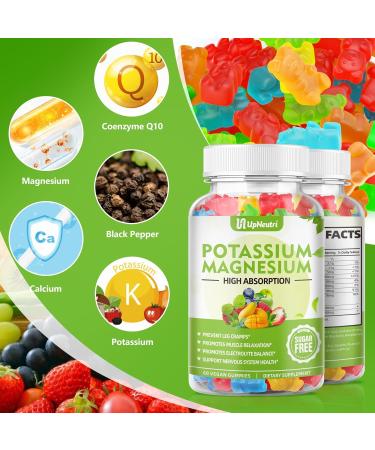 Potassium Magnesium Gummies for Adults & Kids | Sugar-Free Vegan High Absorption | Supports Leg Cramps Muscle & Immune Health | 60 Count Mixed Fruit - Buy Online on GoSupps.com