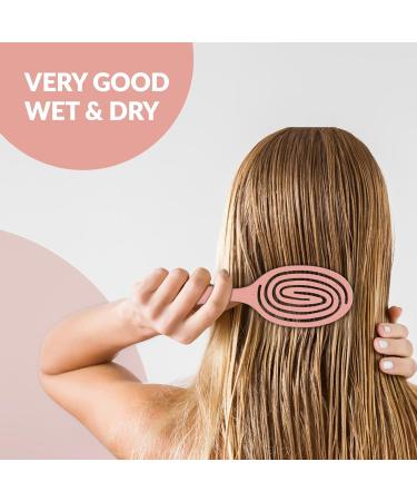 marQus Detangle Hair Brush | Ultra-Soft Bristles for All Hair Types | Glide Through Tangles Easily | Suitable for Men and Women | Wet and Dry Hair | Peach Color | 1pcs - Buy Online on GoSupps.com