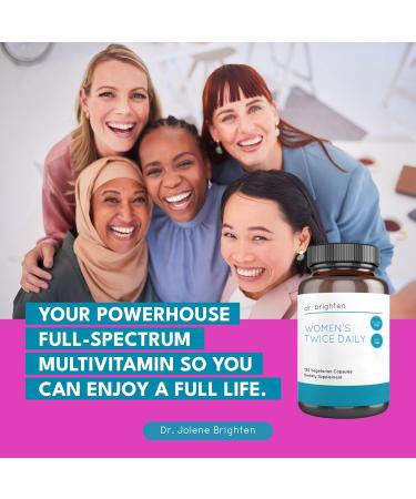 Dr. Brighten Women s Twice Daily Premium Women s Multivitamin Full-Spectrum with No Iron Unique Nutrients Higher B Vitamins 120 Capsules - Buy Online on GoSupps.com